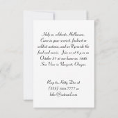 Vintage Halloween-Einladung - lustige schwarze Einladung (Rückseite)