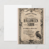 Vintage-Halloween-Einladung Save The Date (Vorne/Hinten)