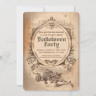 Vintage Halloween Einladung Viktorianisch Gothic