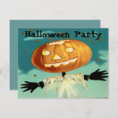 Vintage Halloween-Einladungen Einladung (Vorne/Hinten)