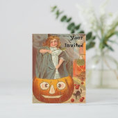Vintage Halloween-Einladungen Einladung (Stehend Vorderseite)