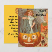 Vintage Halloween-Einladungen Einladung (Vorne/Hinten)