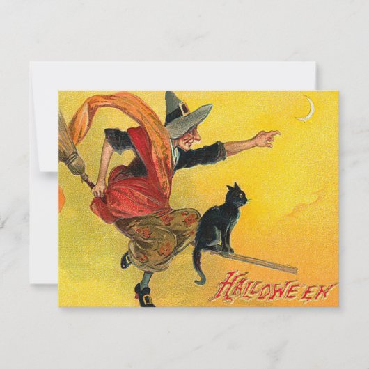 Vintage Halloween-Einladungen Einladung (Vorderseite)