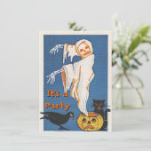 Vintage Halloween-Einladungen Einladung (Stehend Vorderseite)