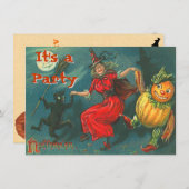 Vintage Halloween-Einladungen Einladung (Vorne/Hinten)