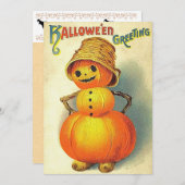 Vintage Halloween-Einladungen Einladung (Vorne/Hinten)