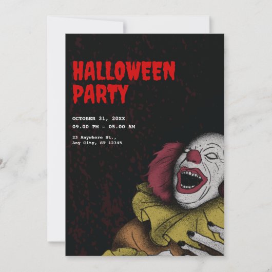 Vintage Halloween-Einladungen, Halloween-Party Einladung (Vorderseite)