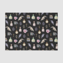 Vintage-Halloween-Elemente Muster Seidenpapier
