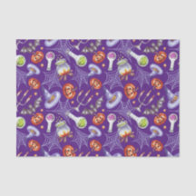 Vintage-Halloween-Elemente Muster Seidenpapier