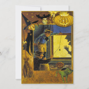 Vintage-Halloween-Ephemera Einladung