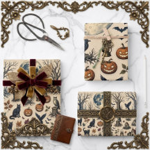 Vintage-Halloween-Ephemera gealtertes antikes Deco