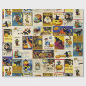 Vintage Halloween-Ephemera Geschenkpapier (Flach)