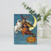 Vintage-Halloween-Ephemera Postkarte (Stehend Vorderseite)