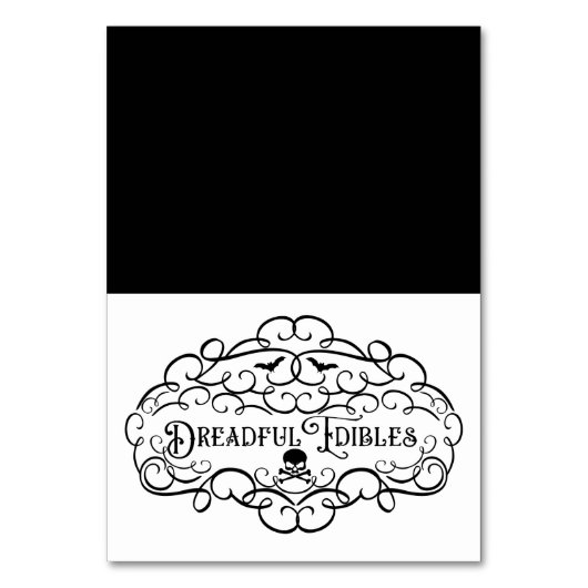 Vintage Halloween-Esszelt Tischnummer (Vorderseite)