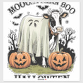 Vintage Halloween Farm Cow Aufkleber (Blatt)