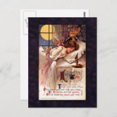 Vintage Halloween-Feen und Schlafmädchen Postkarte (Vorne/Hinten)