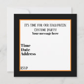 Vintage Halloween-Feier Einladung (Rückseite)
