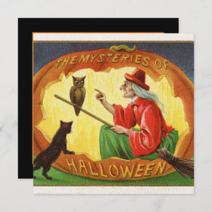 Vintage Halloween-Feier Einladung
