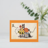 Vintage Halloween-Feiertagskarte Feiertagspostkarte (Stehend Vorderseite)