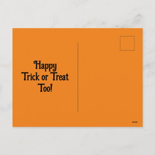 Vintage Halloween-Feiertagskarte Feiertagspostkarte (Rückseite)