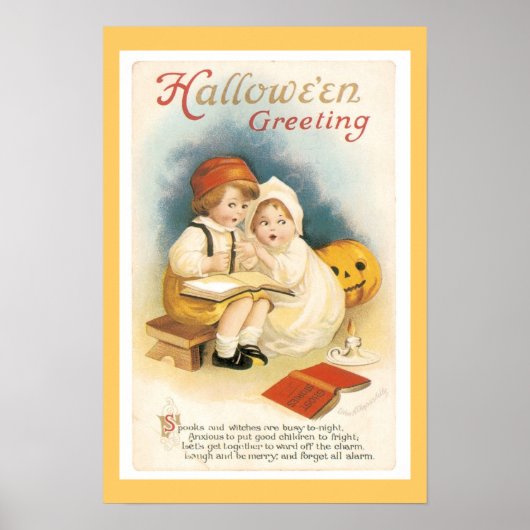 Vintage Halloween Fine Print Poster (Vorne)