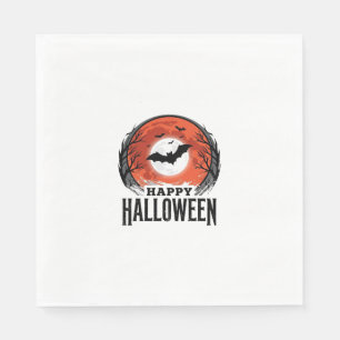 Vintage-Halloween-Fledermaus-Mond-Gravur-Design_1 Serviette