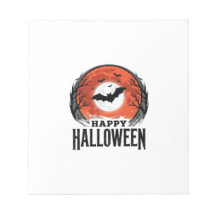 Vintage-Halloween-Fledermaus-Mond-Gravurdesign_1 Notizblock