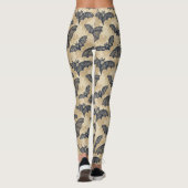 Vintage Halloween-Fledermäuse Leggings (Rückseite)