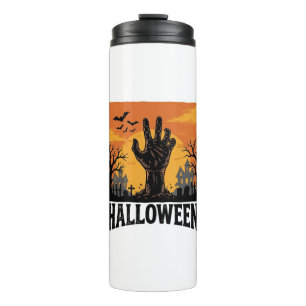 Vintage-Halloween-Friedhofs-Zombie-Hand-Shirt-Desi Thermosbecher