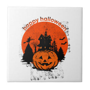 Vintage Halloween Frohes Halloween 2 Fliese