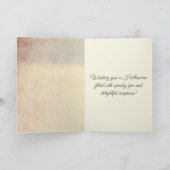 Vintage Halloween Frosch & Pumpkins Feiertagskarte (Innenseite)