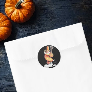 Vintage-Halloween-Funkel-Kostüm-Party Runder Aufkleber