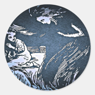 Vintage-Halloween-Geist-Aufkleber Runder Aufkleber