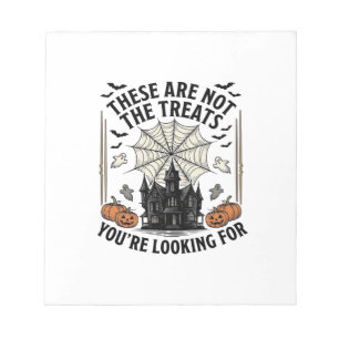 Vintage-Halloween-Geist-Behandlung-Shirt-Design_1 Notizblock