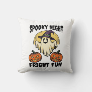 Vintage-Halloween-Geist Gruselige Kürbis-Shirt_1 Kissen