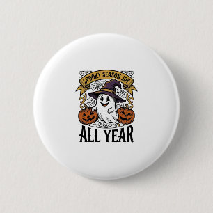 Vintage-Halloween-Geist Gruselige Saison Freud Shi Button