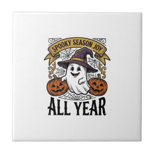 Vintage-Halloween-Geist Gruselige Saison Freud Shi Fliese