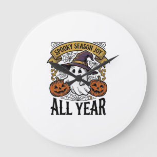 Vintage-Halloween-Geist Gruselige Saison Freud Shi Große Wanduhr