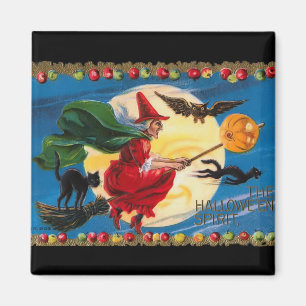 Vintage-Halloween-Geist-Hexen-Magnet Magnet