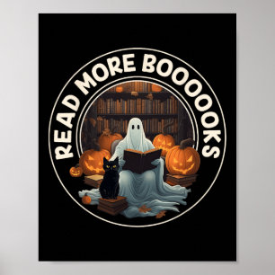 Vintage Halloween-Geist Mehr Bücher lesen Schwarze Poster