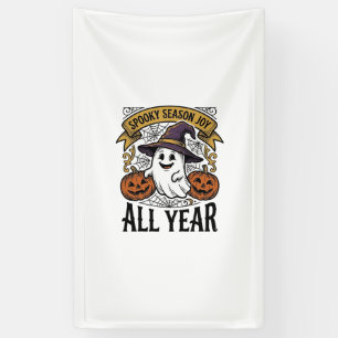 Vintage-Halloween-Geist-Spooky-Saison-Freude-Shirt Banner