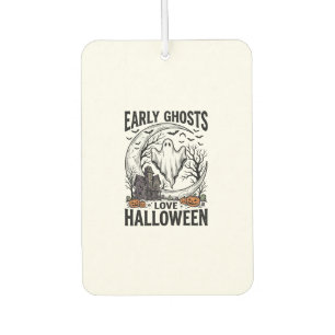 Vintage Halloween-Geist verfolgter Mond Gravur Kun Autolufterfrischer