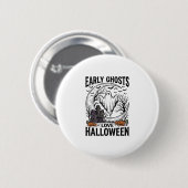 Vintage-Halloween-Geist-verlassener-Mond-Stich-Kun Button (Vorne & Hinten)