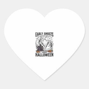 Vintage-Halloween-Geist-verlassener-Mond-Stich-Kun Herz-Aufkleber