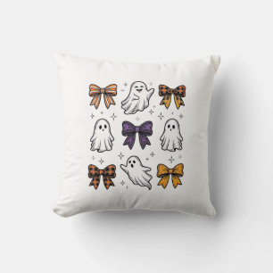 Vintage-Halloween-Geister und -Schleifen-Shirt-Des Kissen