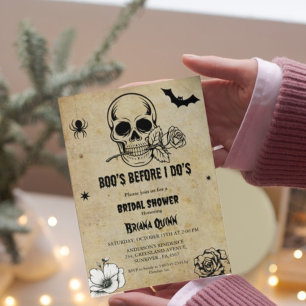 Vintage-Halloween-Geister vor dem Jawort-Junggesel Einladung