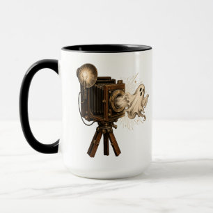 Vintage-Halloween-Geisterkamera – Gruselig Retro Tasse