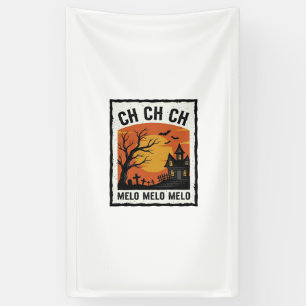 Vintage-Halloween-Gespenster-Baum-Silhouette-Shirt Banner