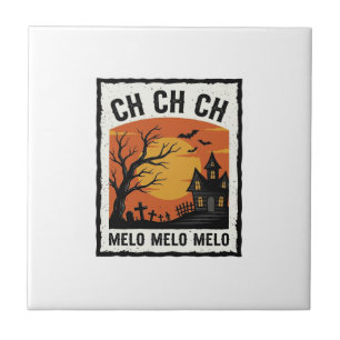 Vintage-Halloween-Gespensterbaum-Silhouette-Shirt Fliese