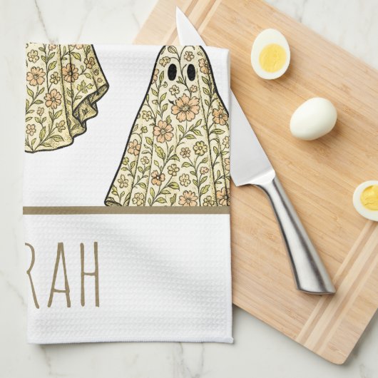 Vintage Halloween-Ghost-Hand Geschirrtuch (Viertel Falte)